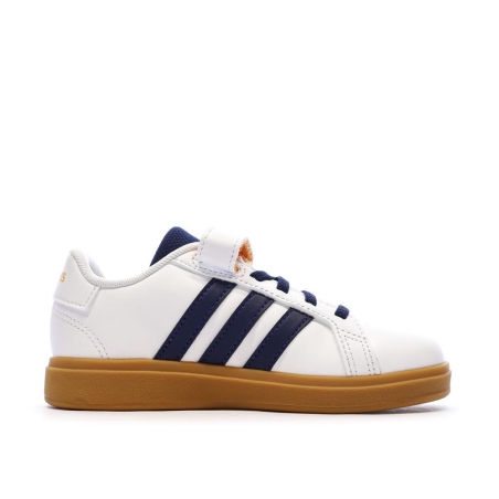 Baskets Blanche/Bleu Garçon Adidas Grand Court 2.0 El C