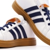 Baskets Blanche/Bleu Garçon Adidas Grand Court 2.0 El C