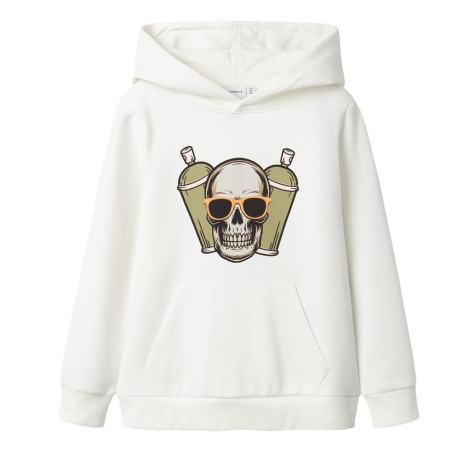 Sweat Blanc Garçon Name it Tected