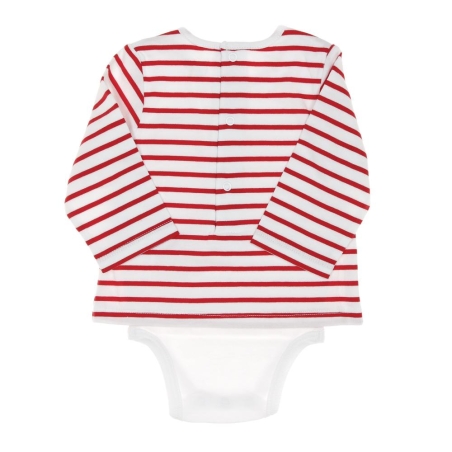 Body t-shirt Rouge/Blanc Garçon EOM Vabody
