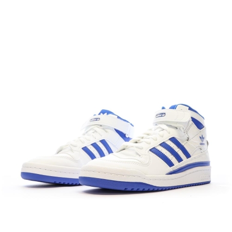 Baskets Blanc/Bleu Garçon Adidas Forum Mid