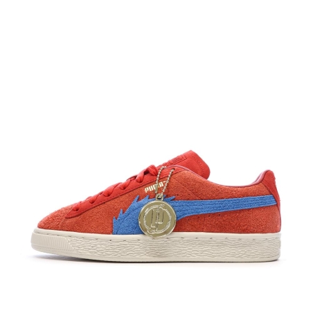 Baskets Rouge/Bleu Garçon Puma Suede One Piece Jr