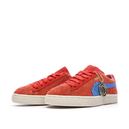 Baskets Rouge/Bleu Garçon Puma Suede One Piece Jr