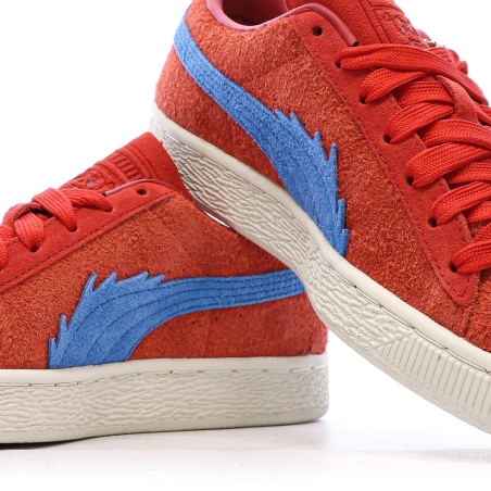 Baskets Rouge/Bleu Garçon Puma Suede One Piece Jr