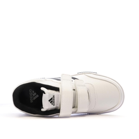 Baskets Blanc/Noir Garçon Adidas Tensaur Sport 2.0