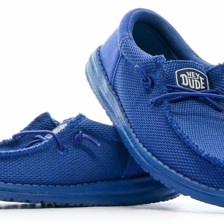 Chaussures Bleu Garçon Hey Dude Wally Youth Funk Mono