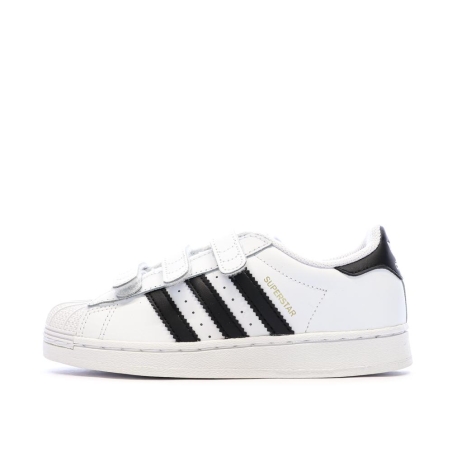 Basket Blanches/Noires Garçon Adidas Superstar
