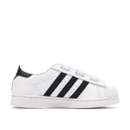 Basket Blanches/Noires Garçon Adidas Superstar