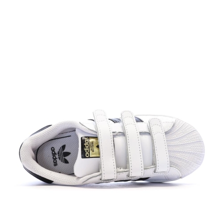 Basket Blanches/Noires Garçon Adidas Superstar