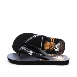 Tongs Noir/Orange Garçon Quiksilver Java Quik