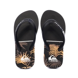 Tongs Noir/Orange Garçon Quiksilver Java Quik