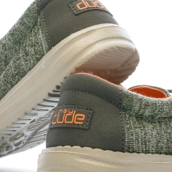 Chaussures Grises/Kaki Garçon Hey Dude Wally Youth