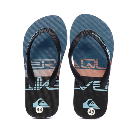 Tongs Noir/Bleu Garçon Quiksilver Java Quik