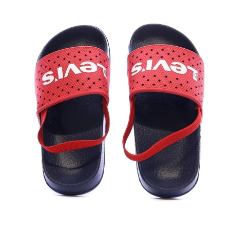 Claquettes Marine/Rouge Garçon Levi's Perf