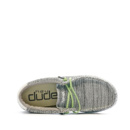 Chaussures Grises/Noires Garçon Hey Dude Wally Youth