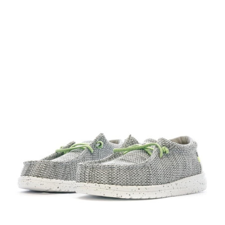 Chaussures Grises/Noires Garçon Hey Dude Wally Youth