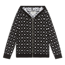 Sweat Zippé Noir/Blanc Fille Sonia Rykiel A15032