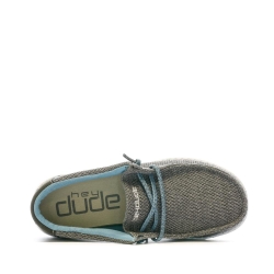 Chaussures Grise/Bleu Garçon Hey Dude Wally Youth