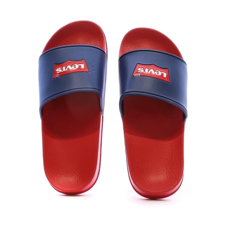 Claquettes Rouge/Marine Garçon Levi's Pool