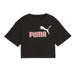 T-shirt Noir Fille Puma Ess 2 Color