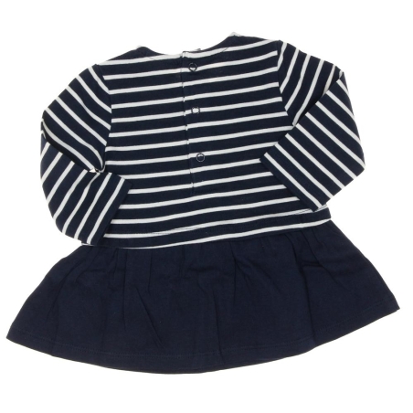 Robe Marine/Blanche Fille Elle est ou la mer Rulipe
