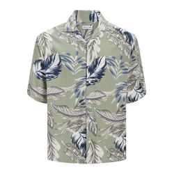 Chemisette Kaki/Marine Garçon Jack & Jones Resort Floral