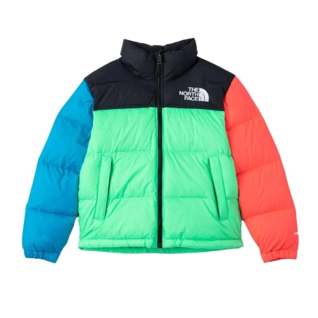 Doudoune Noir/Rose/Vert Garçon The North Face 96 Nuptse