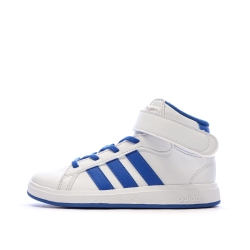 Baskets Blanche/Bleu Garçon Adidas Grand Court Mid K