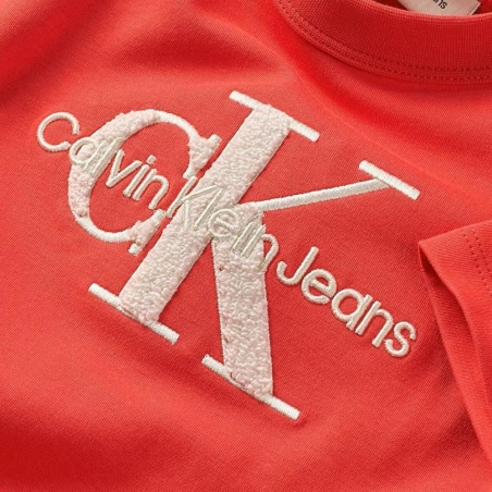 T-shirt Orange Fille Calvin Klein Jeans Teddy