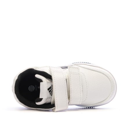 Baskets Blanches/Noir Garçon Adidas Tensaur