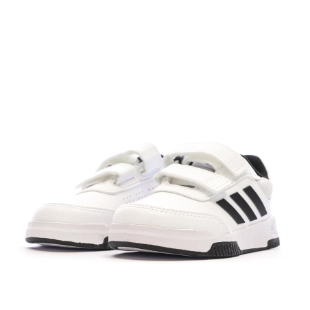Baskets Blanches/Noir Garçon Adidas Tensaur