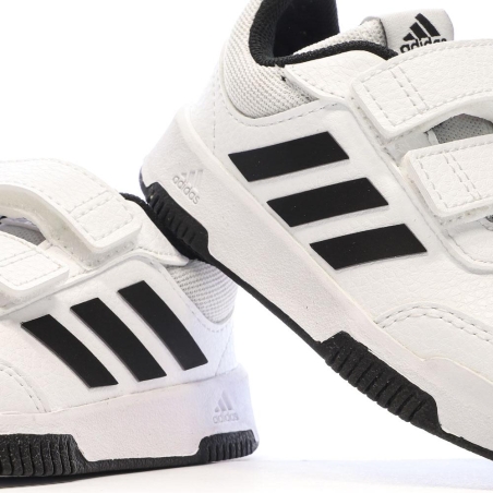 Baskets Blanches/Noir Garçon Adidas Tensaur