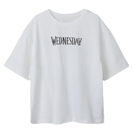 T-shirt Blanc Fille Name it Wednesday