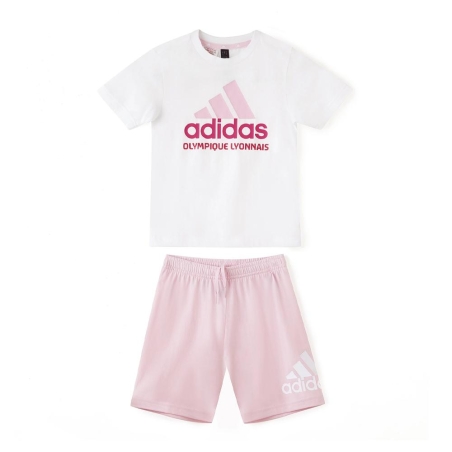 Ensemble Blanc/Rose Fille Adidas IQ4089