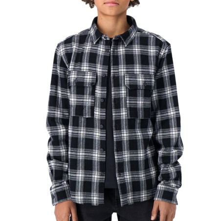 Chemise Manches Longues Noir/Gris Garçon Teddy Smith Billy