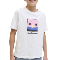 T-Shirt Blanc Garçon Jack & Jones Perry