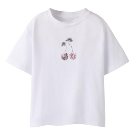 T-Shirt Blanc Fille Name it Flanica