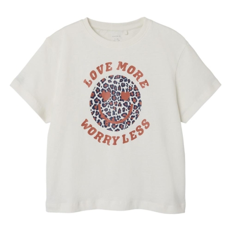 T-shirt Blanc Fille Name it Nyla