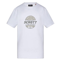 T-Shirt Blanc Garçon Schott Print