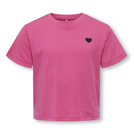 T-shirt Rose Fille Kids ONLY Maiken Life Heart