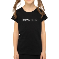 T-shirt Noir Fille Calvin Klein Jeans Institutional