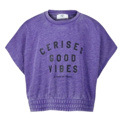 T-Shirt Violet Fille Le Temps Des Cerises Naellegi