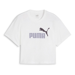 Crop top Blanc/Violet Fille Puma 845346