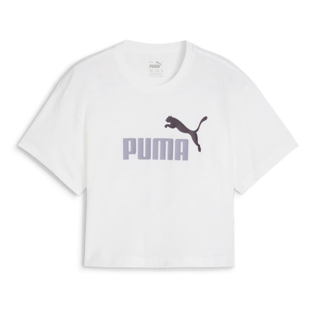 Crop top Blanc/Violet Fille Puma 845346