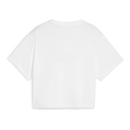 Crop top Blanc/Violet Fille Puma 845346