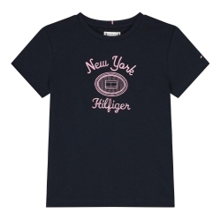 T-shirt Marine Fille Tommy Hilfiger Hilfiger Foil