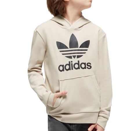 Sweat Beige/Noir Garçon Adidas Trefoil Hoodie