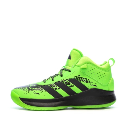 Chaussures de Basketball Vertes Adidas Cross Em Up 5 K Wide