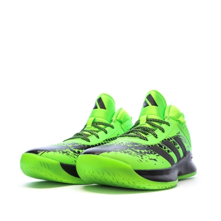 Chaussures de Basketball Vertes Adidas Cross Em Up 5 K Wide