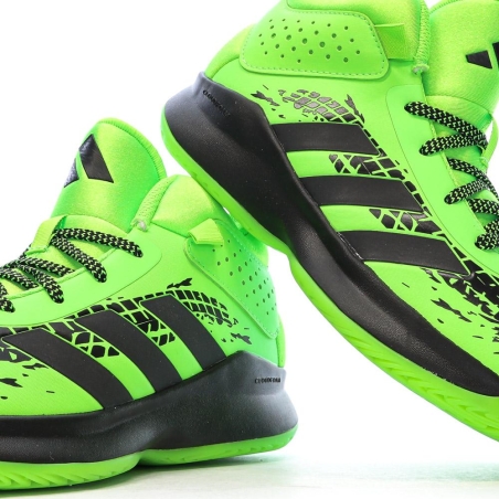 Chaussures de Basketball Vertes Adidas Cross Em Up 5 K Wide